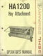 GEHL COMPANY HAY ATTACHMENT HA1200 Form No. 903040 Tractor Operator's Manual 