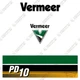 Fits Vermeer PD10 Decal Kit Pile Driver Replacement Stickers - 7 Year Vinyl