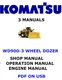 KOMATSU WD900-3 WHEEL DOZER SHOP OPERATORS REPAIR ENGINE MANUAL PDF ON USB