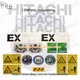 For  EX120-2 EX120-3 EX120-5 EX200-2 Body Sticker Exterior Decorative Sticker
