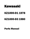 Kawasaki parts manual book 1978 KZ1000-D1 & 1980 KZ1000-D3
