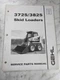 GEHL SKID LOADER SERVICE PARTS LIST BOOK MANUAL CATALOG 3725 3825 907204 1998