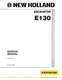 New Holland E130 Excavator Service Manual Repair Shop Book