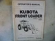 Kubota LA1953 LA2253 Front Loader Operators Manual