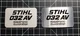Stihl 032 AV Electronic Quickstop badge plate "full overlay vinyl decal"
