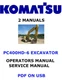 Komatsu PC400HD-6 Hydraulic Excavator Owners Service Shop Operators Manual PDF