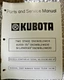 Kubota Parts & Service Manual 2 Stage Snow blower BB2551 51 in B/L2563 63 Inch