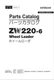 Hitachi ZW220-6 Wheel Loader Parts Catalog Manual