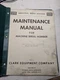 CLARK OPERATORS MAINTENANCE MANUAL TW30B TW35B ELECTRIC FORK LIFT TRUCK