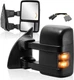Pair of Towing Mirrors for Ford F250-F550 2008-2016, Power Heated Signal - Black