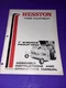 Hesston 7&rsquo; Window Pickup Head Assembly & Operator&rsquo;s Manual 0891564R1