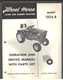 Wheel Horse 1054-A tractor parts list for year 1965 COMB BOUND GLOSS COVER