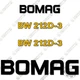 Fits Bomag BW212D3 Decal Kit Roller BW 213 D3 - 7 YEAR VINYL