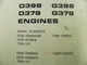 CAT Caterpillar D398 D379 G398 G379 ENGINE SERVICE MANUAL 66B 67B 75B 73B 68B