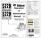 Bobcat S220 Skid Steer Loader Operation and Maintenance Manual 5262 5263 PDF