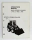 Sperry New Holland Skid-Steer Loader L-451, L-452, L-455 Operator's Manual 1983