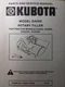 Kubota G5200H G3200 Garden Tractor 3-Point Tiller G4000 Service & Parts Manual