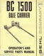Farm Manual - Gehl - BC 1500 - Bale Carrier - Operator Service Parts 77 (FM105)