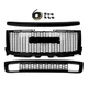 For GMC Sierra 2500 3500 HD 11-14 3X Front Hood Molding Trim Upper Lower Grille