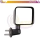 Black Manual Exterior Mirror Rear View For 2007-2017 Jeep Wrangler Right Side