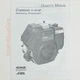 New Genuine Kohler Command 11-16hp Horizontal Crankshaft Engine Owner&rsquo;s Manual