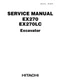 HITACHI EX270 EX270LC EXCAVATOR SERVICE MANUAL