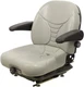 Fits Gehl Skid Steer Seat & Mechanical Suspension w/Arms - Gray Vinyl