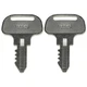 2pcs 55364-41180 373 Ignition Key for Kubota F2000 F2100 F2100E F2400 FZ2100