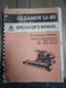 OEM Genuine Factory Allis Chalmers Gleaner L2 & M2 Combine Operators Manual