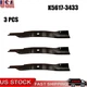 3 Pk Blades Fits Kubota Mower 54" K5617-34330 ZG23 Z125E Z125S ZG127 ZG2354 ZG