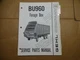 Gehl BU960 Forage Box Parts Catalog Manual book 6/82