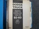 1982-1983 Dodge Ram B150 Cargo Van Parts Catalog Manual Extended RWD
