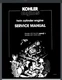 Kohler KT 17 19 21 Series 1 &11 Service Manual 74 pages Comb Bound Gloss cover