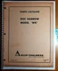 Allis-Chalmers WK Disc Harrow Parts Catalog Manual 9001348 7/69