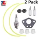 Carburetor Kit MC43CE Fit For Earthquake E43 E43WC E43CE Auger MC43 MC43E 2 Pack