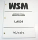 Kubota LA504 Front Loader Workshop Service Repair Manual For B3200 B3300 Tractor