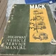 1972 Mack Truck Highway Vehicle Service Manual TS 442 #M14