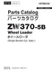 Hitachi ZW370-5B Single Bucket Cyl. Spec Wheel Loader Parts Catalog Manual