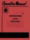 INTERNATIONAL UD-525 UD525 Power Unit Operators Manual