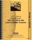 Case 220 222 224 444 Tractor Owners Operators Manual Lawn & Garden