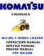 KOMATSU WA180-3 WHEEL LOADER ENGINE SERVICE REPAIR OWNERS' MANUALS PDFS ON USB