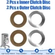 Clutch Disc Kit for Hobart Mixer M802 & V1401 4pc set 2pc 873117 & 2pc 064432