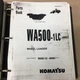 Komatsu WA500-1LC PARTS MANUAL BOOK CATALOG WHEEL LOADER LIST GUIDE, BEPBW25051