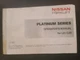 Nissan Forklift Platinum Series L01 L02 Operator Owners Manual (A)