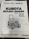 KUBOTA ROTARY MOWER MODELS RCK60-24B, RCK54-24B, RCK54-75B,RCK60B-75B