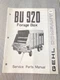 Unsealed Gehl BU 920 Forage Box Service Parts Manual Form No. 901938 @B7