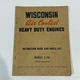 Wisconsin Air Cooled Heavy Duty Engines Model S-7D Instruction Book Part List