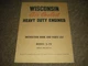 Wisconsin Model S-7D Air Cooled Heavy Duty Engines Instruction Book & Parts List