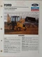 Ford 455C Tractor Loader Backhoe Specifications Fold Out Sheet. 