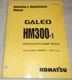 KOMATSU GALEO HM300-1 DUMP TRUCK OPERATION & MAINTENANCE BOOK MANUAL S/N 1001-UP